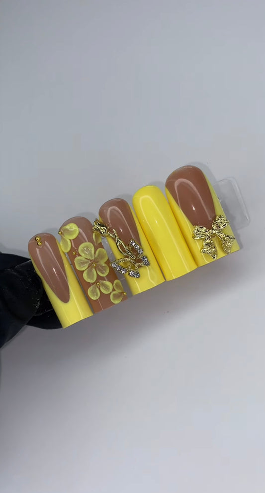 yellow french 3d flowrs
